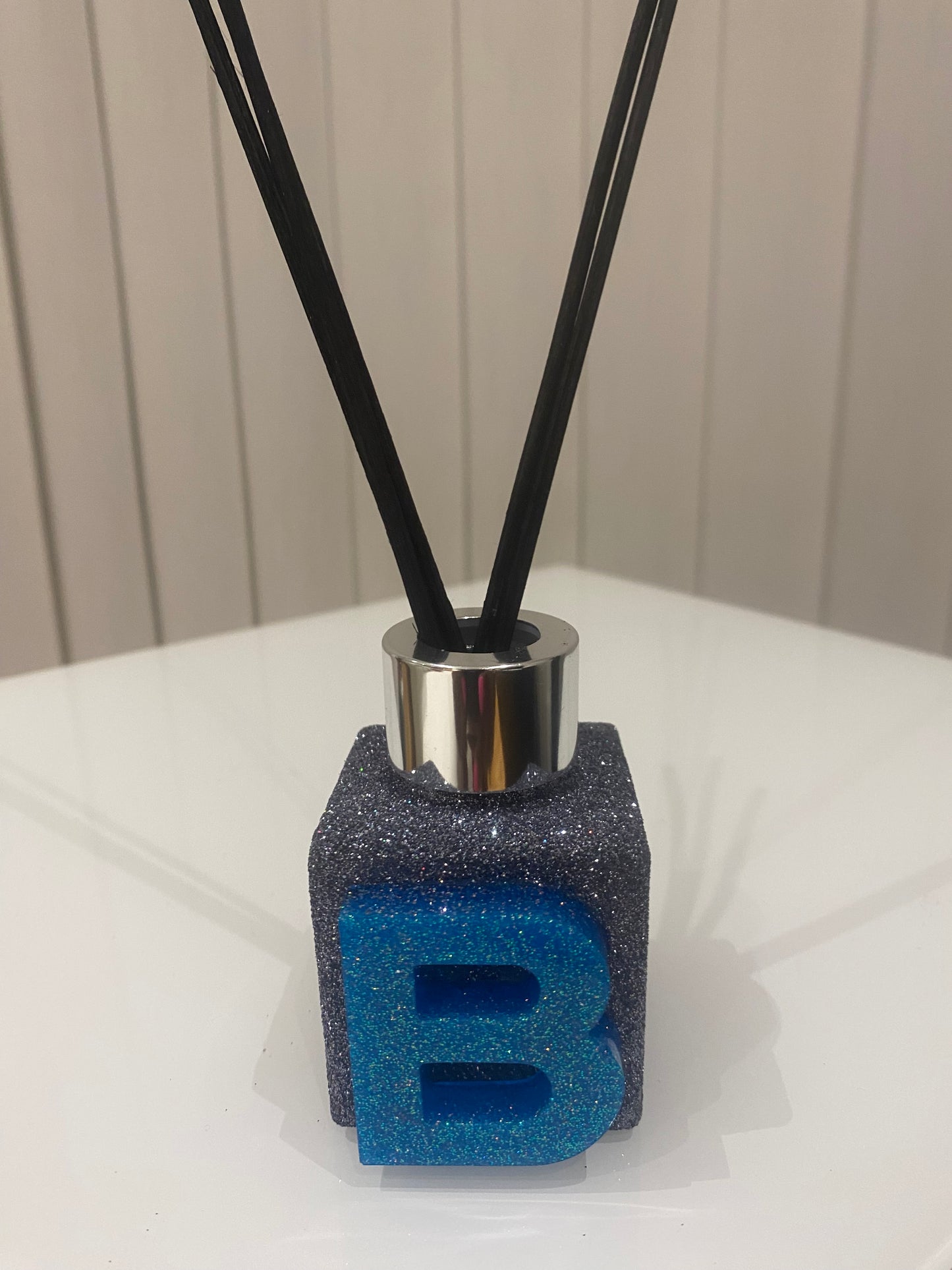 Reed Diffuser Black/Grey Glitter Large letter M