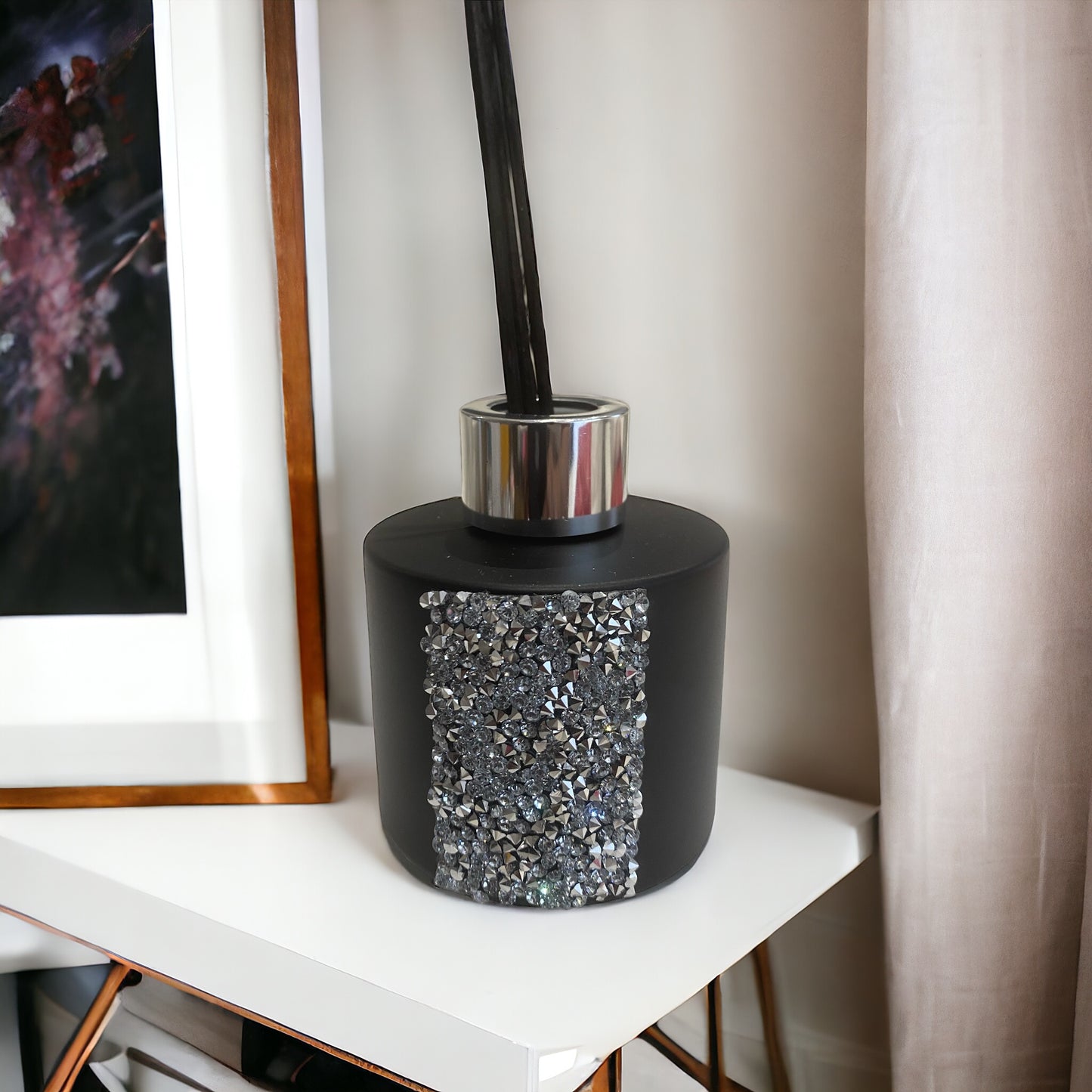 Black 100ml Reed Diffuser half Bling