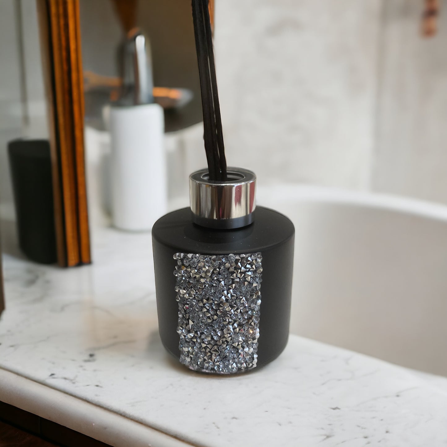 Black 100ml Reed Diffuser half Bling