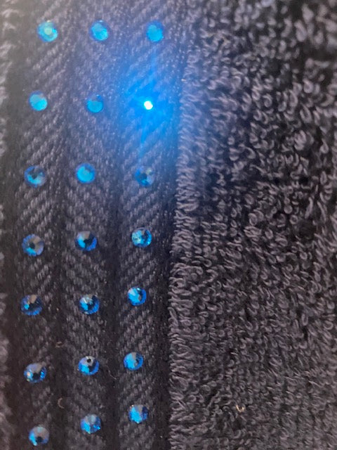 White Hand Towel Decorated with Gems