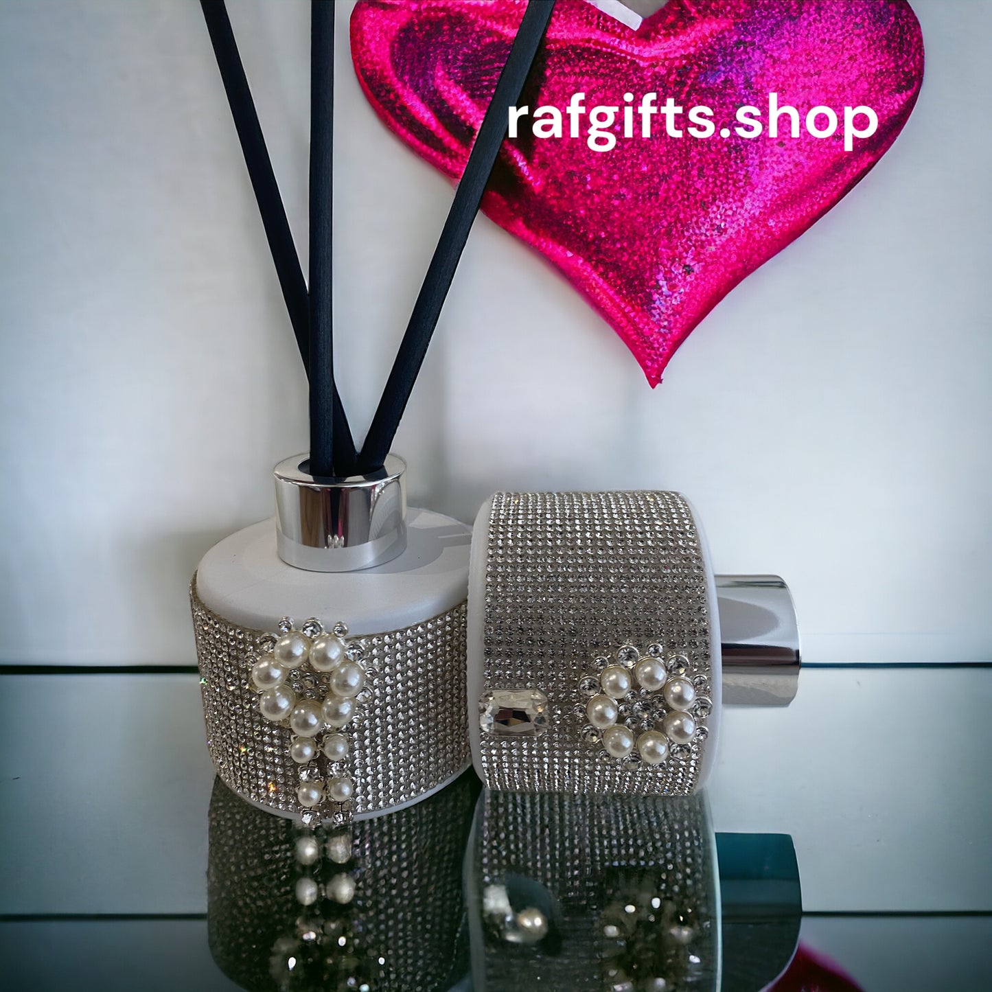 White Circle Long Rhinestone